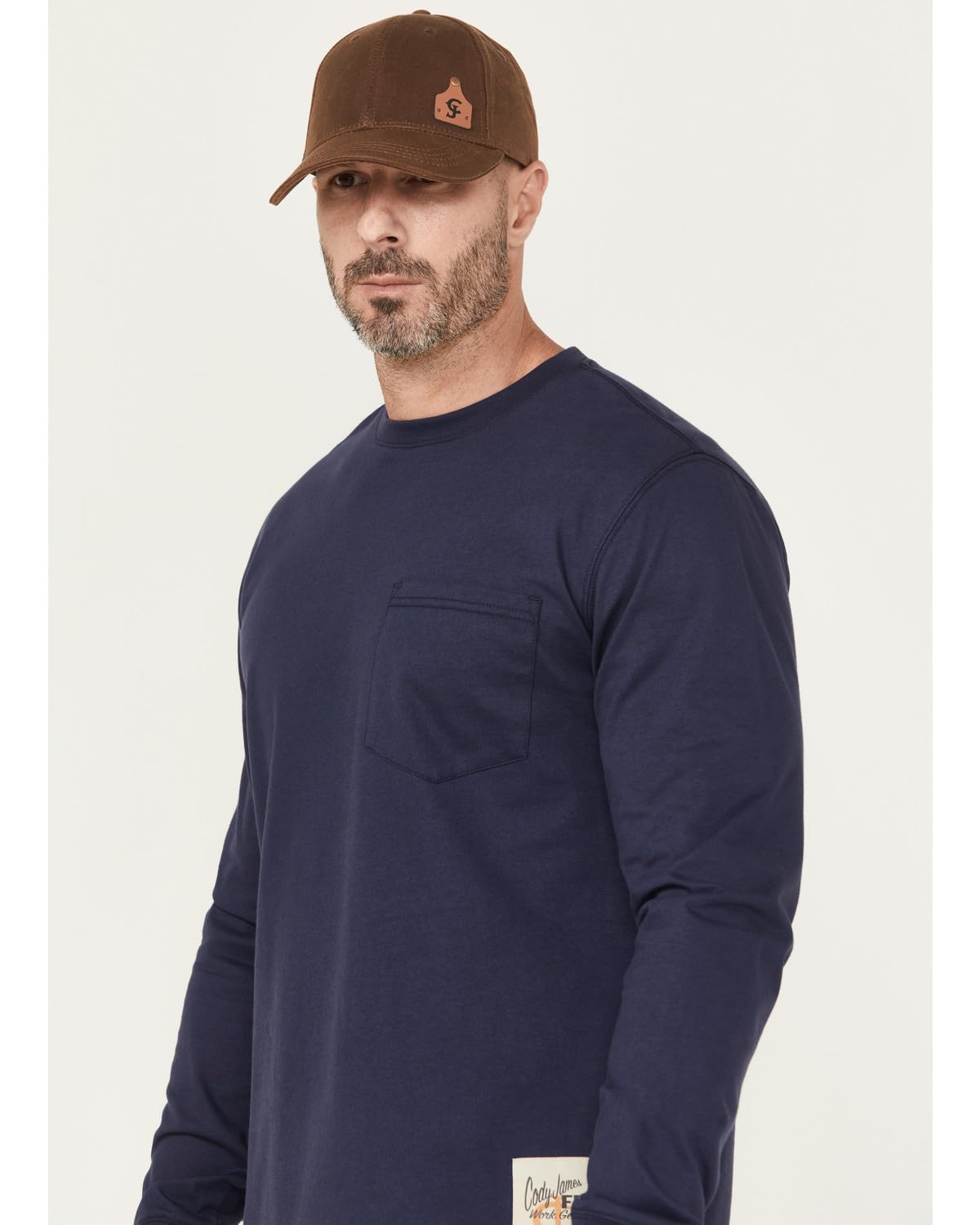 Cody James Men's Fr Eagle Long Sleeve Graphic Work T-Shirt - CJFRSP25K5-NVY Navy - Image 3