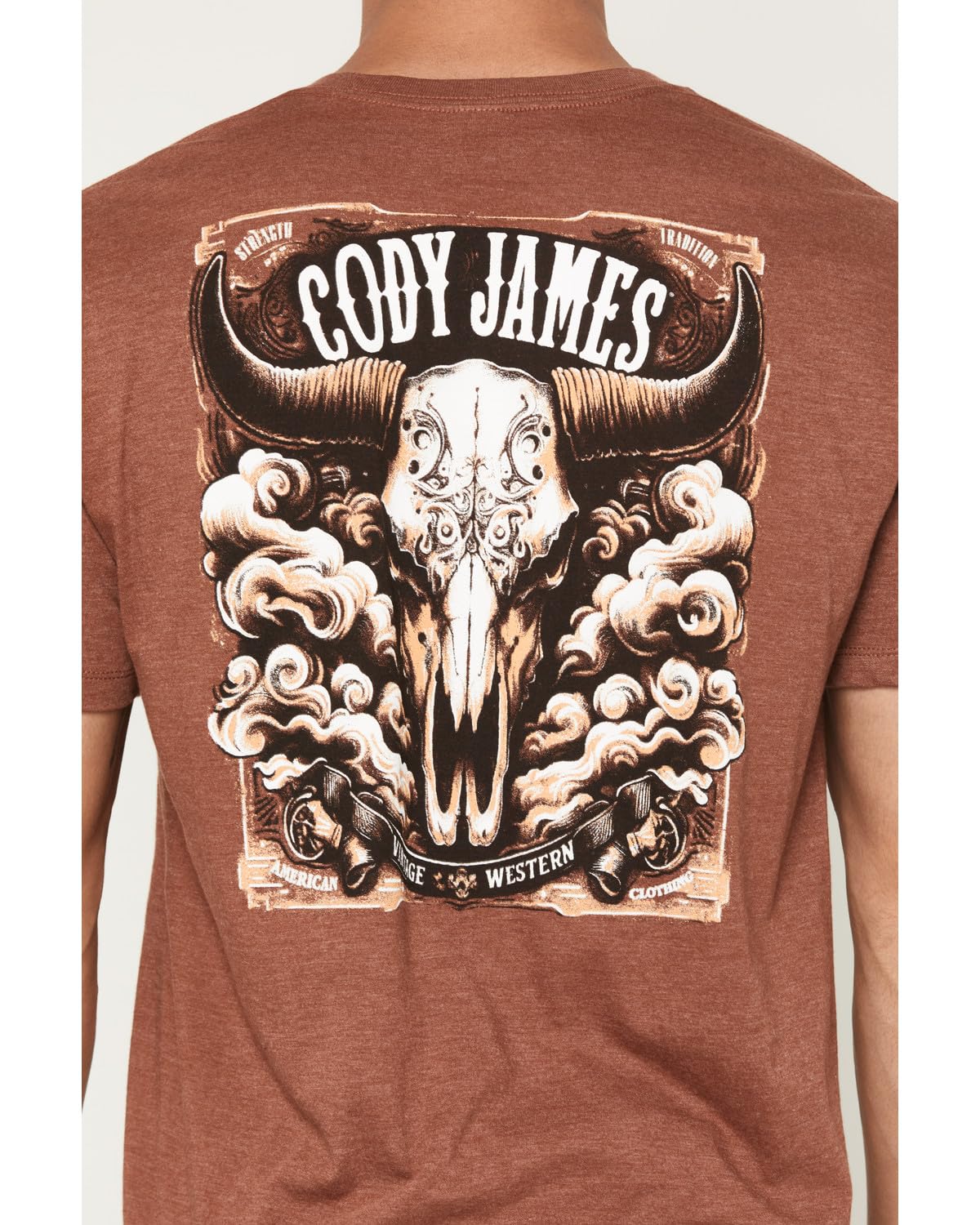Cody James Men's Steerhead Short Sleeve Graphic T-Shirt - CJFA25T4-RUCOP X- US Rust Copper - Image 4
