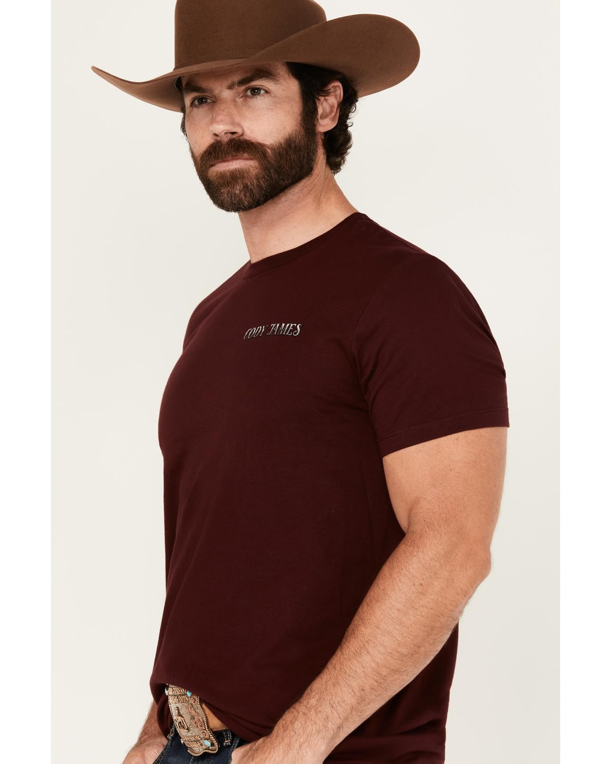 Cody James Men's Wanted Paper Short Sleeve Graphic T-Shirt - CJFA24T52-BURG US Burgundy - Image 3