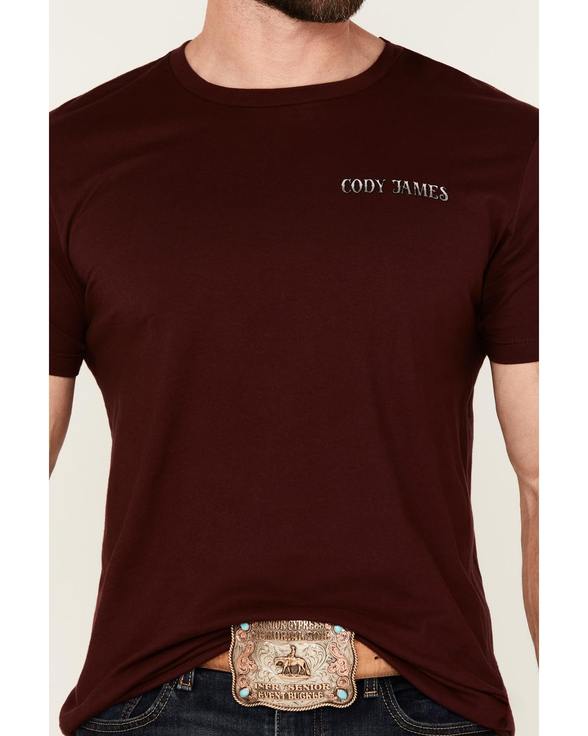 Cody James Men's Wanted Paper Short Sleeve Graphic T-Shirt - CJFA24T52-BURG US Burgundy - Image 4